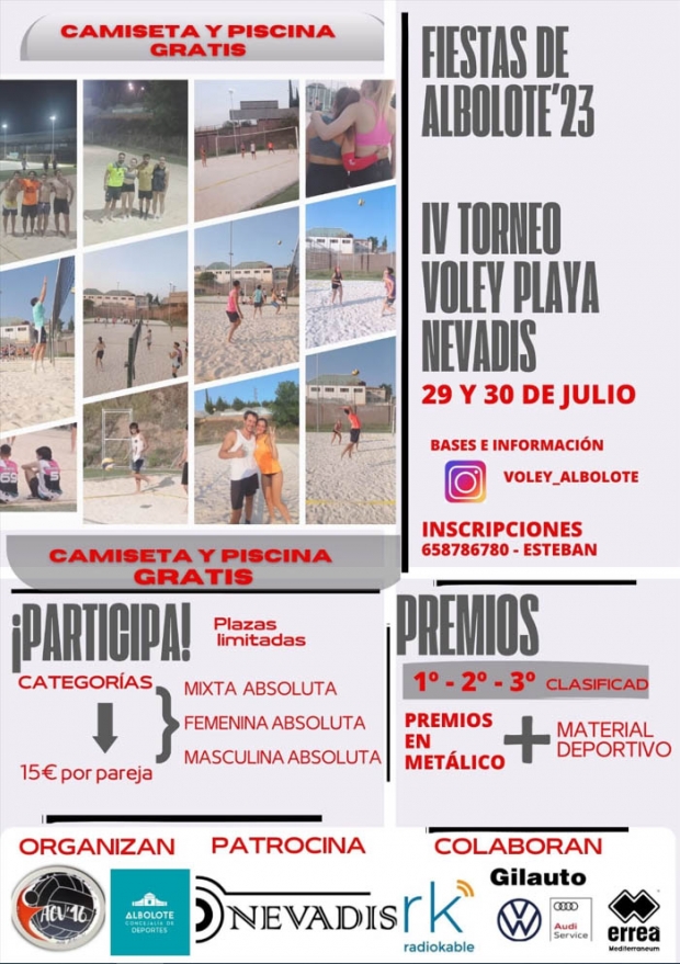 Cartel del IV Torneo de Voley Playa Nevadis 