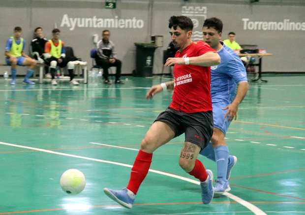 Una jugada del encuentro disputado por el Albolote Herogra en Torremolinos (ALBOLOTE FUTSAL)