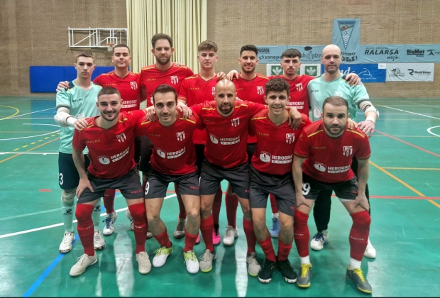 Equipo del Albolote Herogra en la cancha de El Ejido (ALBOLOTE FUTSAL)