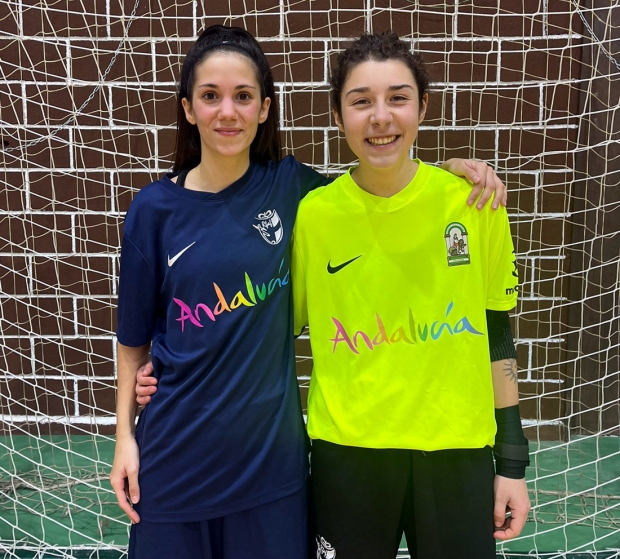 Elena Noguera y Nuria Vidal, jugadoras del Albolote Futsal 