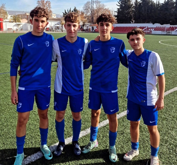 Toro, Iván, Iker e Izan en una de las convocatorias de la selección granadina cadete (ESPAÑOL ALBOLOTE)