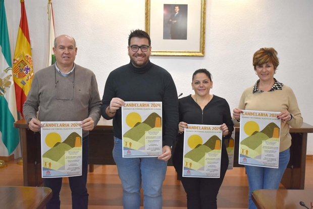 Concejales del Ayuntamiento de Albolote durante la presentación del Día de la Candelaria 2024.
