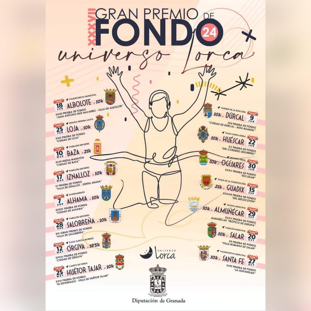 Cartel del Circuito Provincial de Fondo `Universo Lorca` 2024