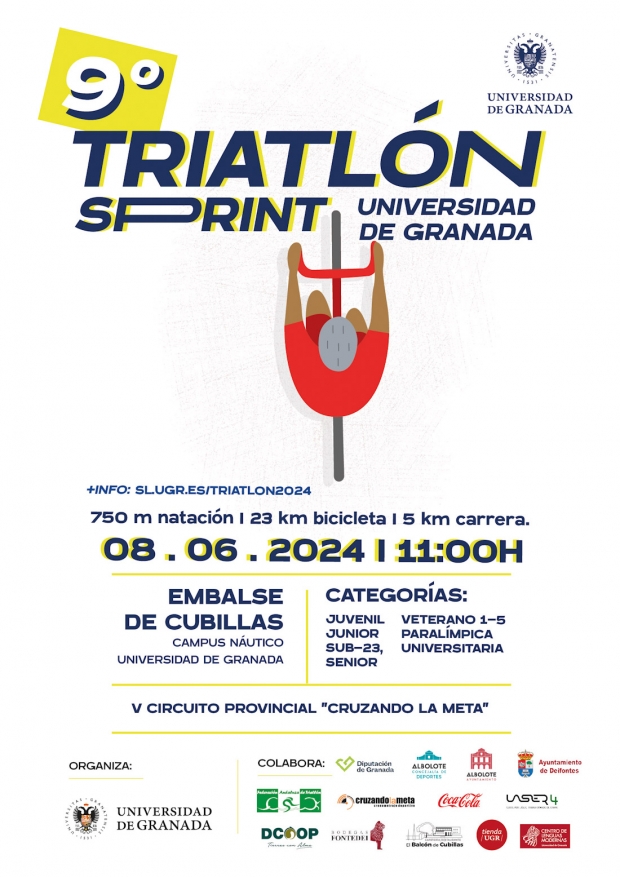 Cartel del IX Triatlón Sprint Universidad de Granada 