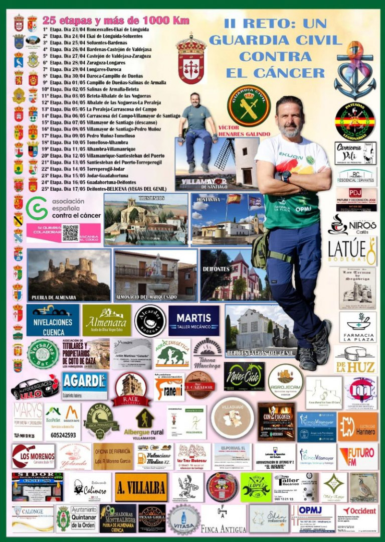 Cartel anunciador del segundo reto del guarda Vctor Henares en el que tambin aparece el escudo de Albolote. Cartel anunciador del segundo reto del guarda Vctor Henares en el que tambin aparece el escudo de Albolote.
