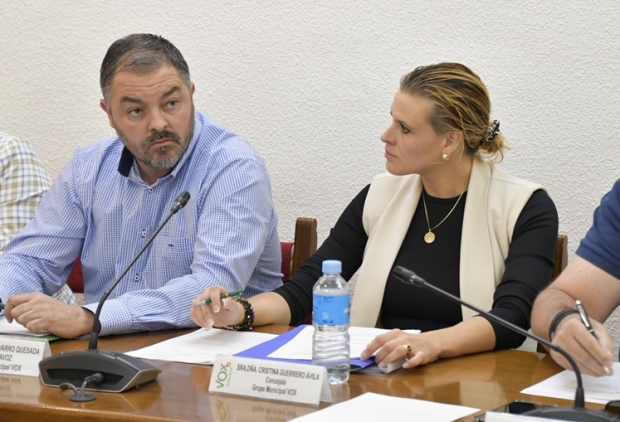 Concejales del grupo municipal de Vox en el último pleno